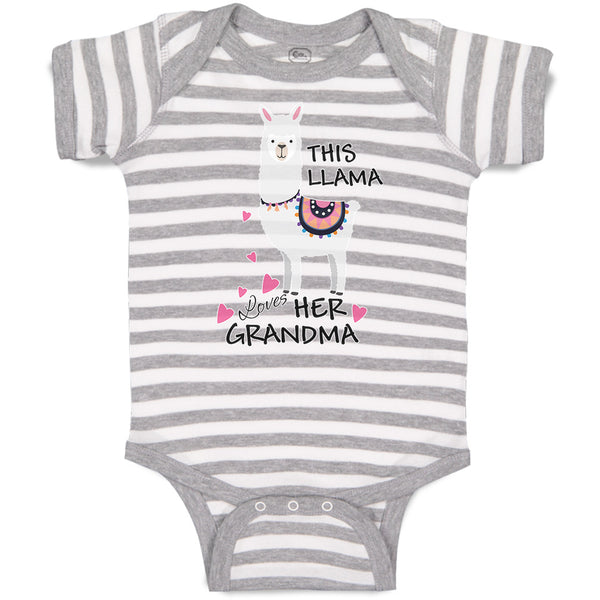 Baby Clothes This Llama Loves Her Grandma Domestic Animal Baby Bodysuits Cotton