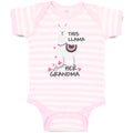 Baby Clothes This Llama Loves Her Grandma Domestic Animal Baby Bodysuits Cotton