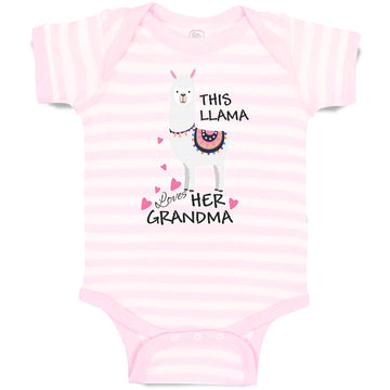 Baby Clothes This Llama Loves Her Grandma Domestic Animal Baby Bodysuits Cotton