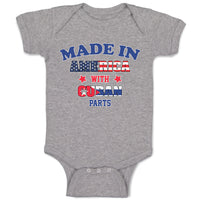 Baby Clothes Made in America with Cuban Parts and An American Flag of Usa Cotton