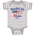 Baby Clothes Made in America with Cuban Parts and An American Flag of Usa Cotton