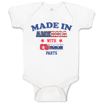 Baby Clothes Made in America with Cuban Parts and An American Flag of Usa Cotton