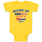 Baby Clothes Made in America with Cuban Parts and An American Flag of Usa Cotton