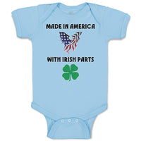Baby Clothes Made America Irish Parts American Flag Usa Shamrock Leaf Cotton