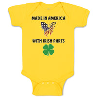 Baby Clothes Made America Irish Parts American Flag Usa Shamrock Leaf Cotton