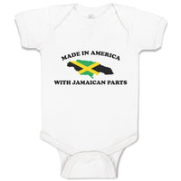 Baby Clothes Made in America with Jamaican Parts An National Flag of Usa Cotton