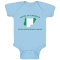 Baby Clothes Made in America with Nigerian Parts Baby Bodysuits Cotton