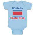 Baby Clothes Made in Costa Rica An National Flag Usa Baby Bodysuits Cotton