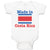 Baby Clothes Made in Costa Rica An National Flag Usa Baby Bodysuits Cotton