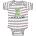 Baby Clothes Made in Hawaii with Tropical Beach Background Baby Bodysuits Cotton