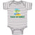 Baby Clothes Made in Hawaii with Tropical Beach Background Baby Bodysuits Cotton