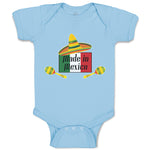 Baby Clothes Made in Mexico Cinco De Mayo Mexiacan Holiday with Flag and Hat