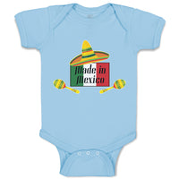 Baby Clothes Made in Mexico Cinco De Mayo Mexiacan Holiday with Flag and Hat
