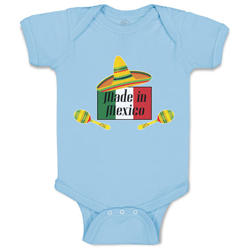 Baby Clothes Made in Mexico Cinco De Mayo Mexiacan Holiday with Flag and Hat