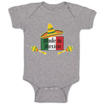 Baby Clothes Made in Mexico Cinco De Mayo Mexiacan Holiday with Flag and Hat