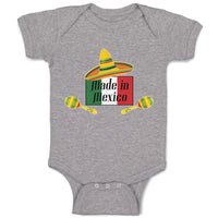Baby Clothes Made in Mexico Cinco De Mayo Mexiacan Holiday with Flag and Hat