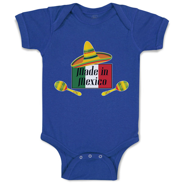 Baby Clothes Made in Mexico Cinco De Mayo Mexiacan Holiday with Flag and Hat