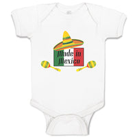 Baby Clothes Made in Mexico Cinco De Mayo Mexiacan Holiday with Flag and Hat