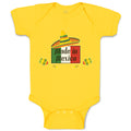 Baby Clothes Made in Mexico Cinco De Mayo Mexiacan Holiday with Flag and Hat