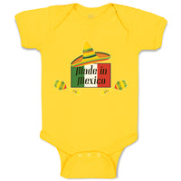 Baby Clothes Made in Mexico Cinco De Mayo Mexiacan Holiday with Flag and Hat