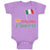 Baby Clothes Italian Princess with National Flag and Prince Crown Baby Bodysuits