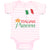 Baby Clothes Italian Princess with National Flag and Prince Crown Baby Bodysuits
