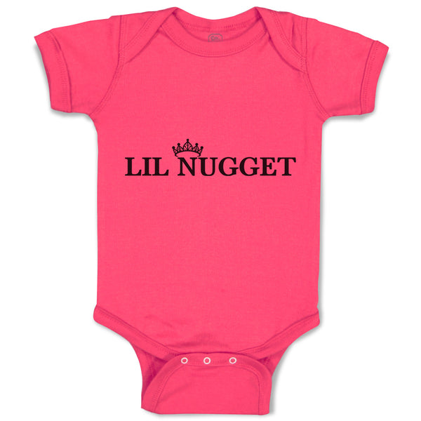 Baby Clothes Lil Nugget with Crown Baby Bodysuits Boy & Girl Cotton