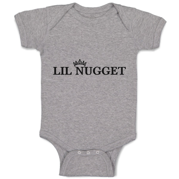 Baby Clothes Lil Nugget with Crown Baby Bodysuits Boy & Girl Cotton