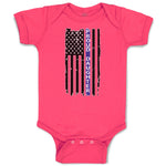 Baby Clothes Proud Daughter An American Police Flag Baby Bodysuits Cotton