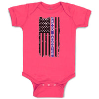 Baby Clothes Proud Daughter An American Police Flag Baby Bodysuits Cotton