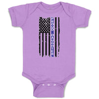 Baby Clothes Proud Daughter An American Police Flag Baby Bodysuits Cotton