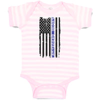 Baby Clothes Proud Daughter An American Police Flag Baby Bodysuits Cotton