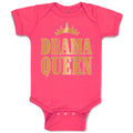 Baby Clothes Drama Queen with Golden Crown Baby Bodysuits Boy & Girl Cotton