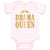 Baby Clothes Drama Queen with Golden Crown Baby Bodysuits Boy & Girl Cotton