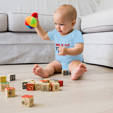 Baby Clothes Born to Play Tennis with My Daddy Dad Father's Day Baby Bodysuits