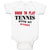 Baby Clothes Born to Play Tennis with My Daddy Dad Father's Day Baby Bodysuits