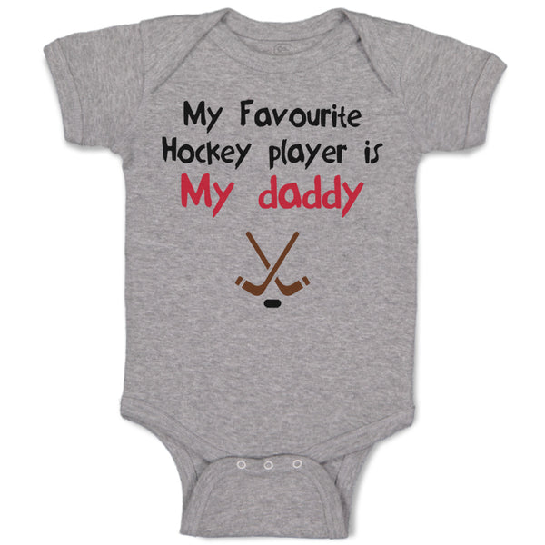 Baby Clothes My Favorite Hockey Player Is My Daddy Dad Father's Day Cotton