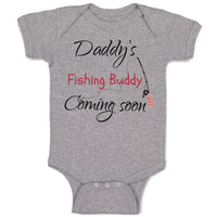 Baby Clothes Daddy's Dad Father Fishing Buddy Coming Soon Baby Bodysuits Cotton