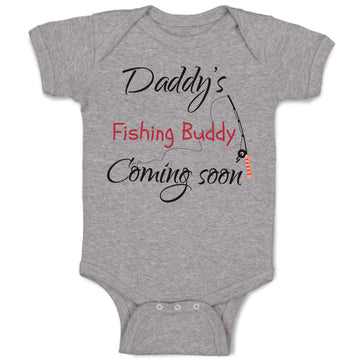 Baby Clothes Daddy's Dad Father Fishing Buddy Coming Soon Baby Bodysuits Cotton