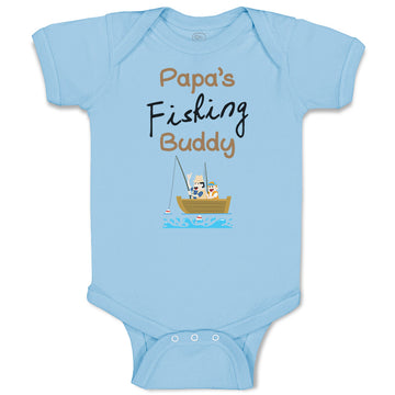 Baby Clothes Papa's Fishing Buddy Dad Father's Day Baby Bodysuits Cotton