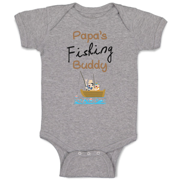 Baby Clothes Papa's Fishing Buddy Dad Father's Day Baby Bodysuits Cotton