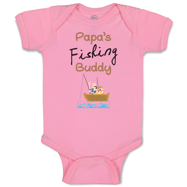 Baby Clothes Papa's Fishing Buddy Dad Father's Day Baby Bodysuits Cotton