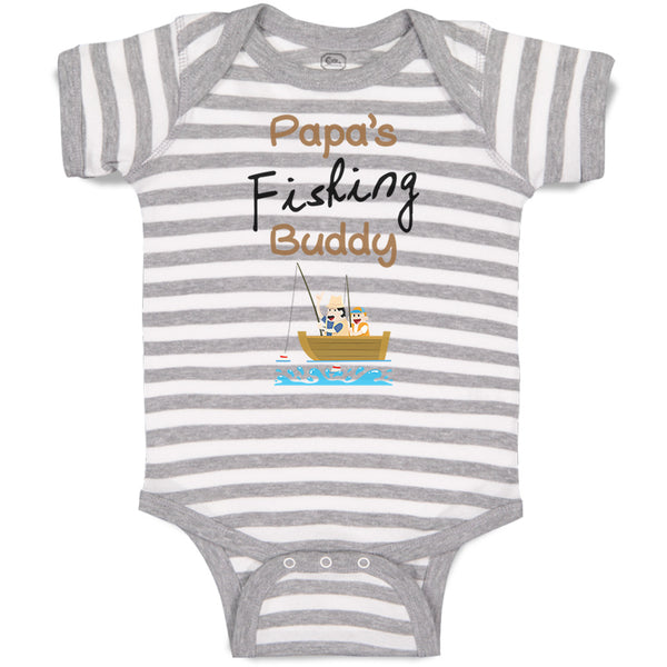 Baby Clothes Papa's Fishing Buddy Dad Father's Day Baby Bodysuits Cotton