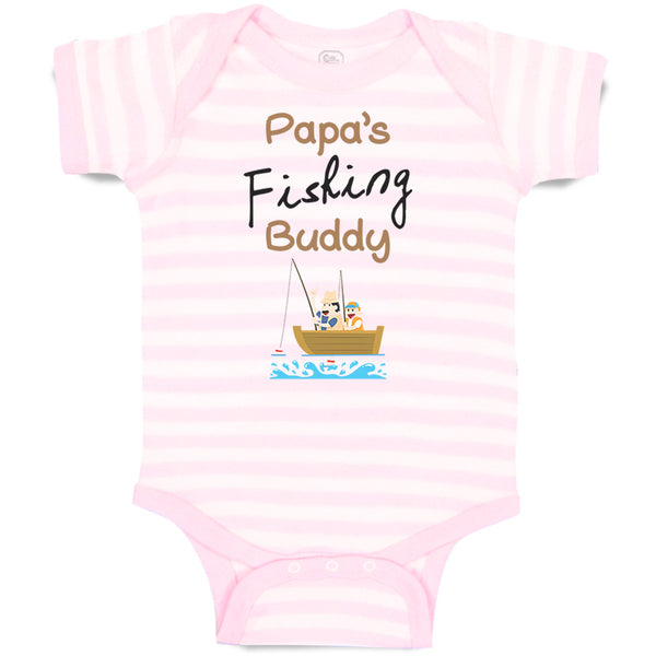 Baby Clothes Papa's Fishing Buddy Dad Father's Day Baby Bodysuits Cotton