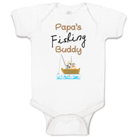 Baby Clothes Papa's Fishing Buddy Dad Father's Day Baby Bodysuits Cotton