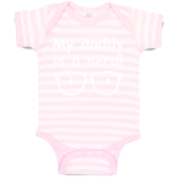 Baby Clothes My Daddy Is A Nerd! Geek Dad Father's Day Baby Bodysuits Cotton