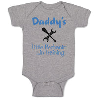 Baby Clothes Daddy's Little Mechanic in Training Dad Father's Day Baby Bodysuits