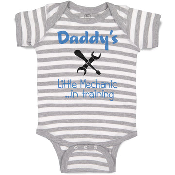 Baby Clothes Daddy's Little Mechanic in Training Dad Father's Day Baby Bodysuits