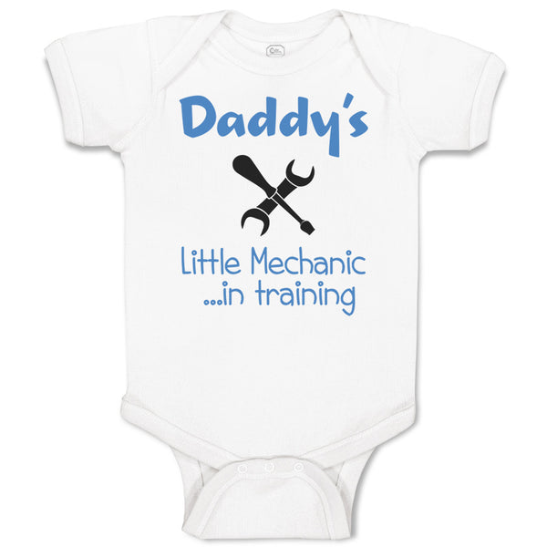 Baby Clothes Daddy's Little Mechanic in Training Dad Father's Day Baby Bodysuits