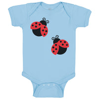 Baby Clothes 2 Black and Red Ladybugs Baby Bodysuits Boy & Girl Cotton